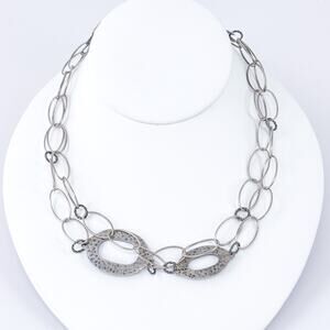 Vintage Silpada Sterling Silver 925 Oval Link Necklace 36" N1506